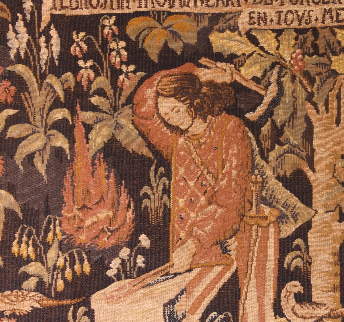 tapisserie représentant la pesée et l'art de forger-photo-2