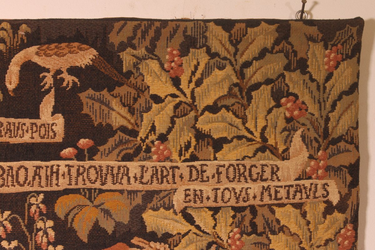tapisserie représentant la pesée et l'art de forger-photo-5