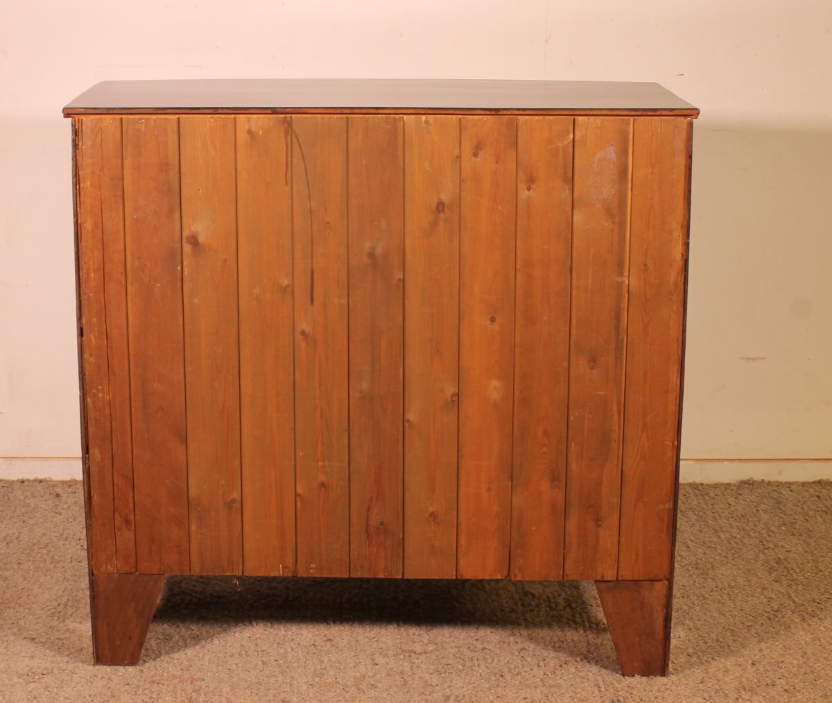 Early 19th-century Mahogany Bowfront Chest Of Drawers-photo-4
