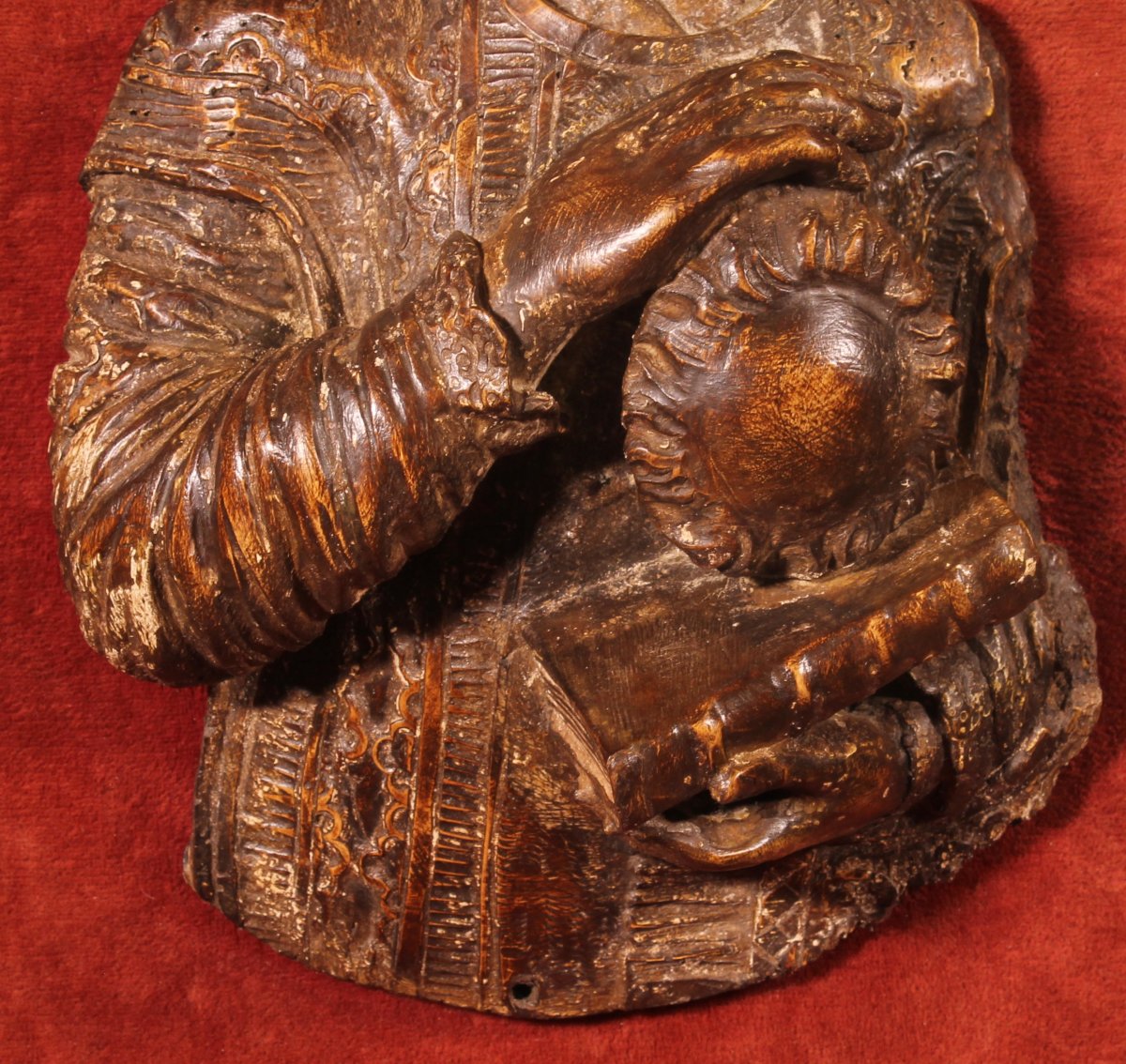 Renaissance Period Saint Bartholomew In Walnut, Circa 1600-photo-3