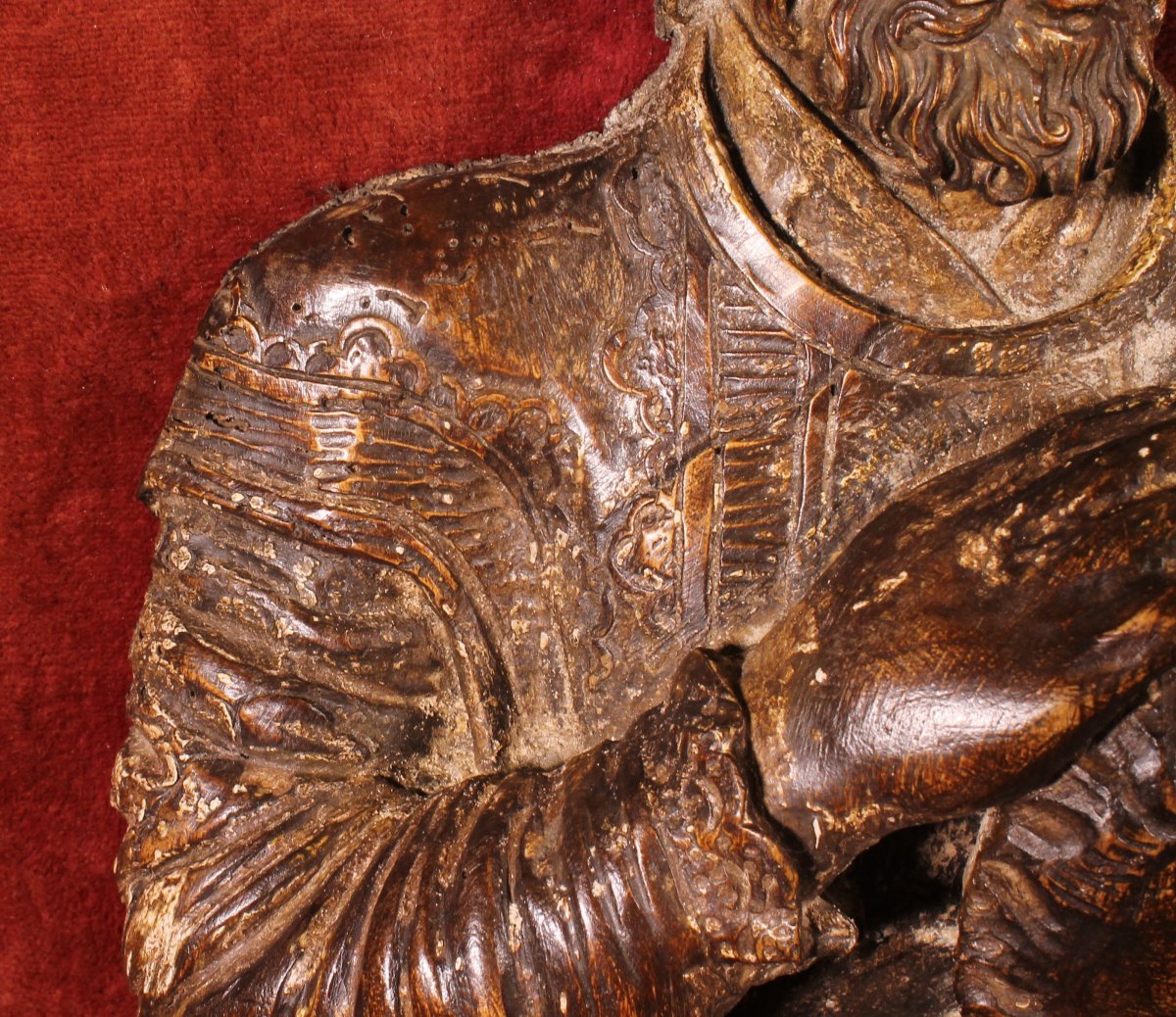 Renaissance Period Saint Bartholomew In Walnut, Circa 1600-photo-2