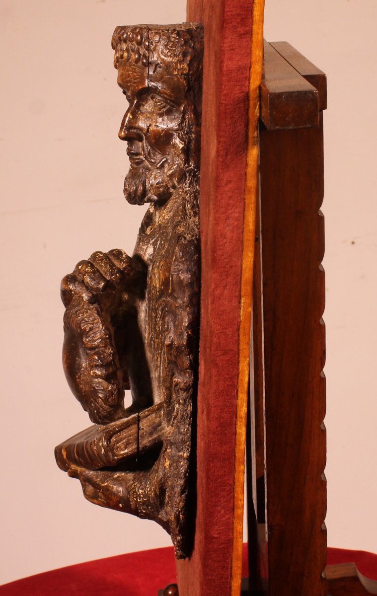 Renaissance Period Saint Bartholomew In Walnut, Circa 1600-photo-8