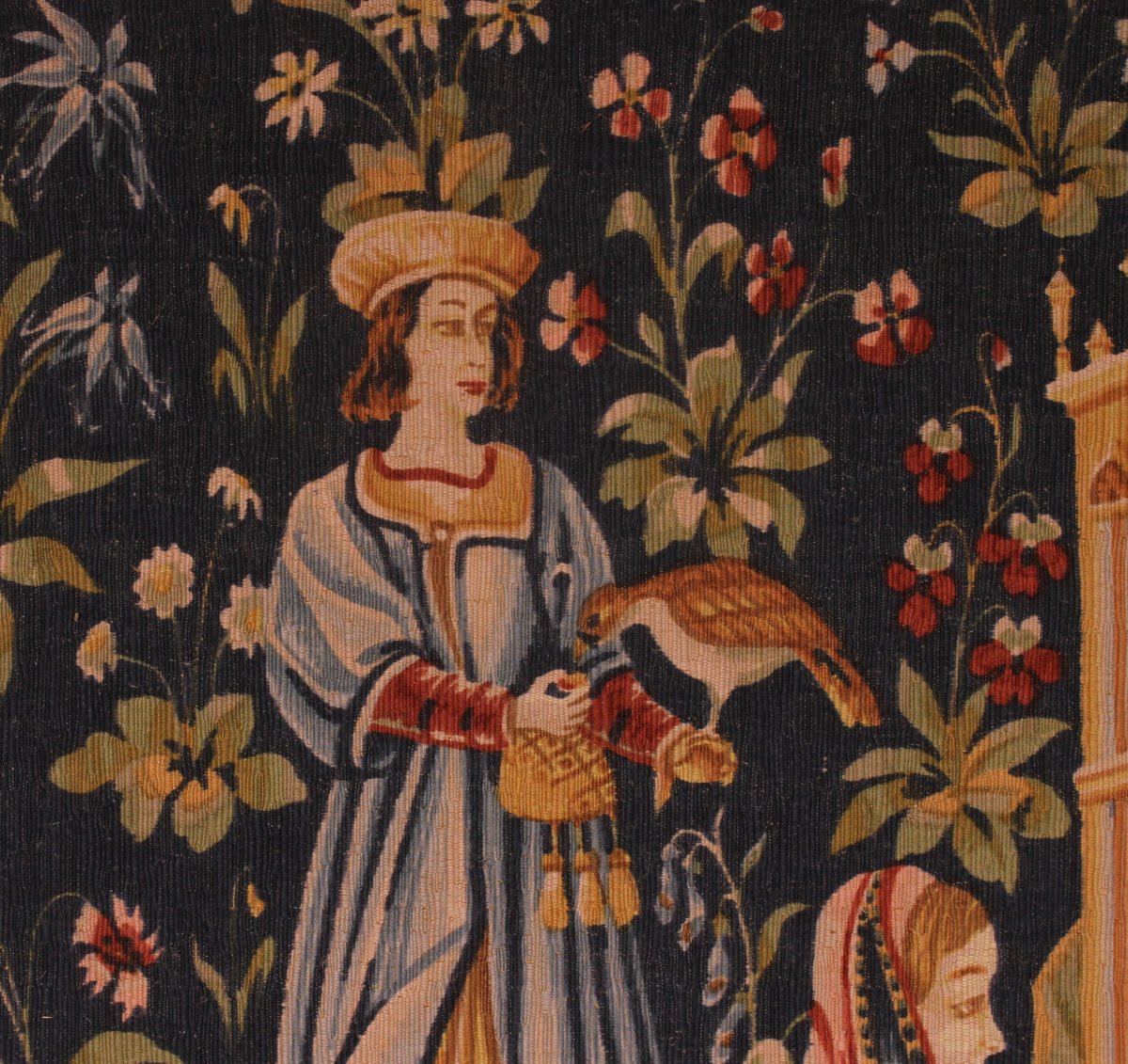 A Tapestry Depicting A Mille-feuille And A Village Festival Called"concert At The Fountain"-photo-5
