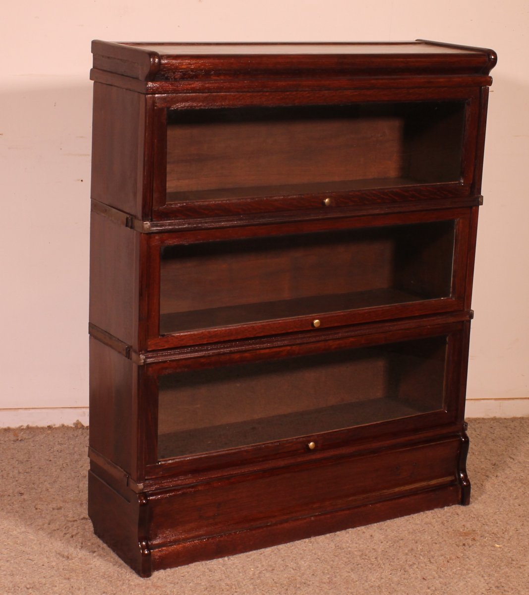 Globe Wernicke Bookcase In Mahogany With 3 Elements-photo-2