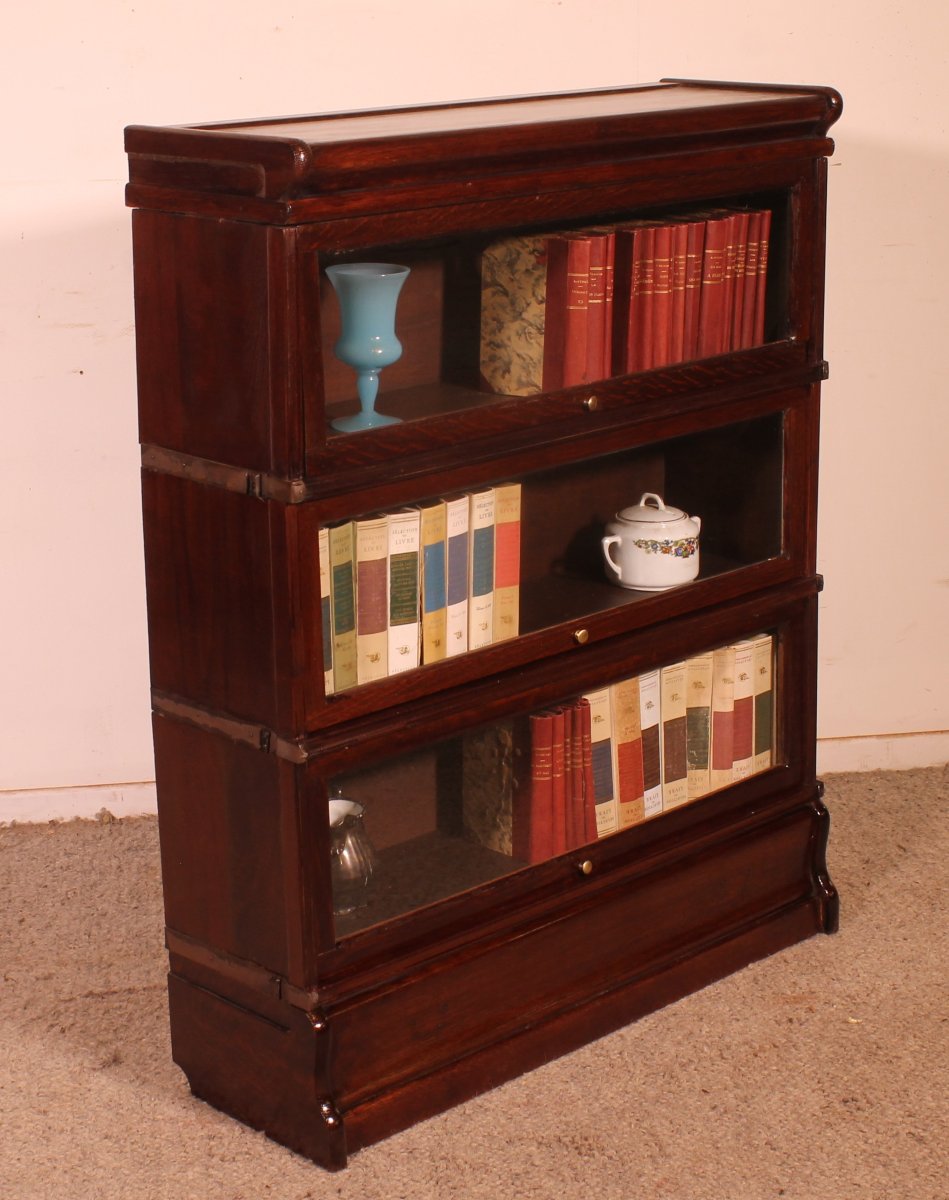 Globe Wernicke Bookcase In Mahogany With 3 Elements