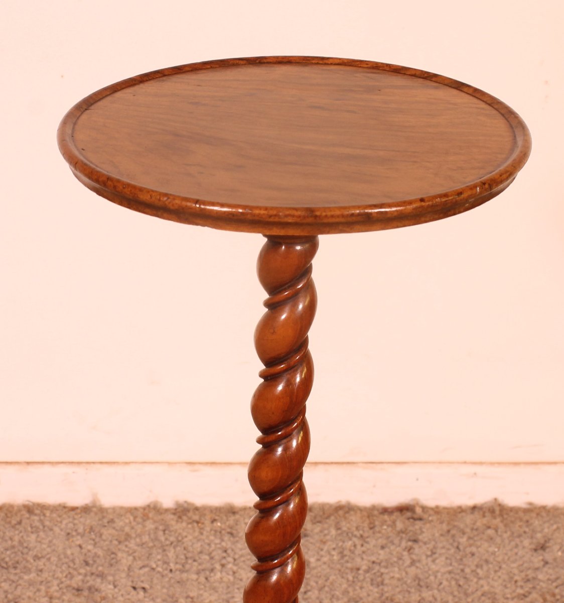 Small Side Table Called  Tea Table, Made Of Walnut—19th Century, Stamped “holland And Sons”-photo-4