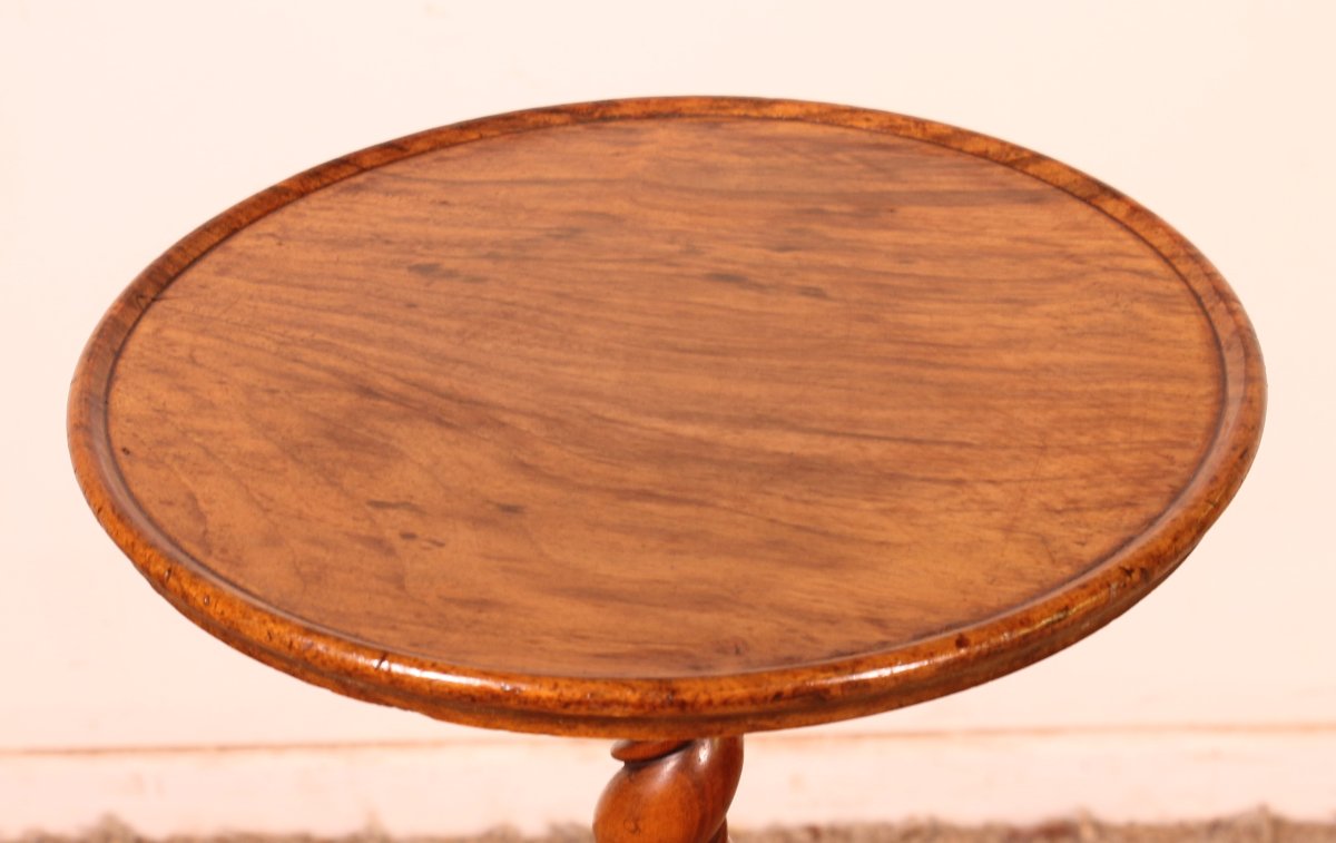 Small Side Table Called  Tea Table, Made Of Walnut—19th Century, Stamped “holland And Sons”-photo-6