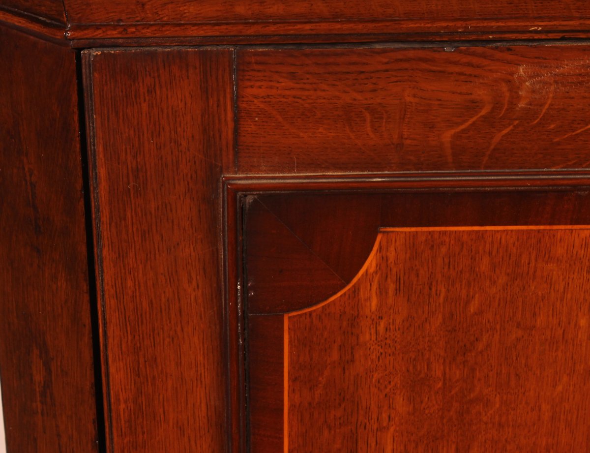 Georgian Period Oak Corner Cabinet—18th Century-photo-2