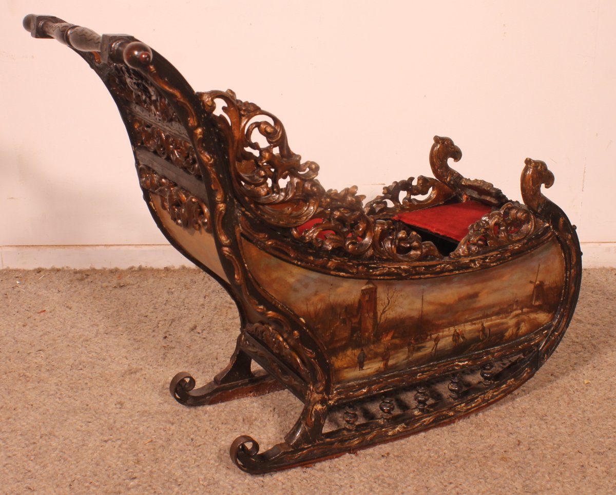 Dutch Children's Sled—18th Century-photo-5