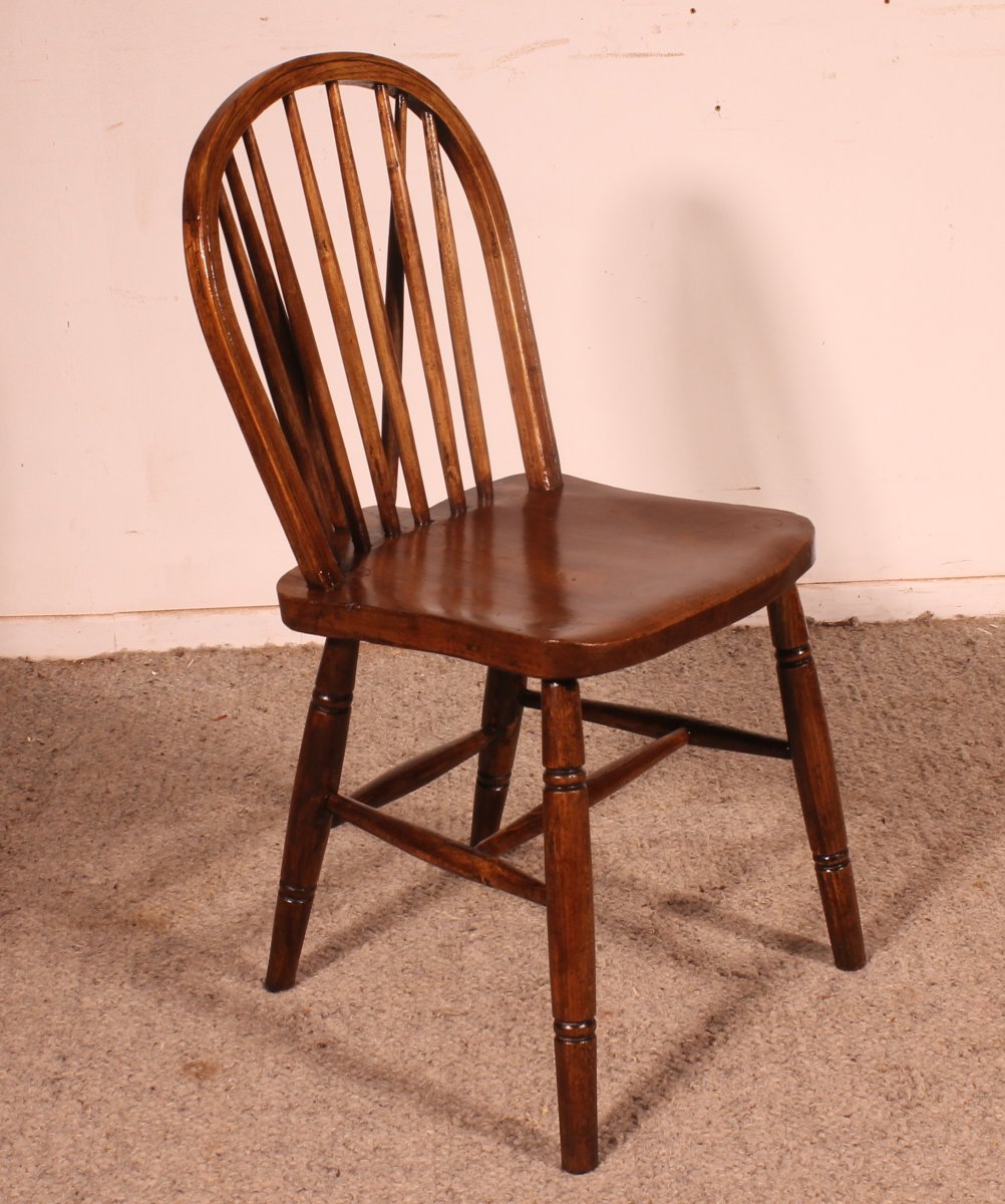 Série De 6 Chaises Windsor Du 19° Siècle-photo-1