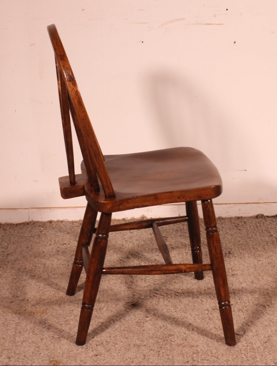Série De 6 Chaises Windsor Du 19° Siècle-photo-2