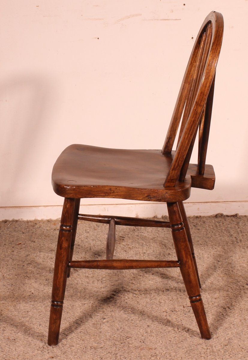Série De 6 Chaises Windsor Du 19° Siècle-photo-4
