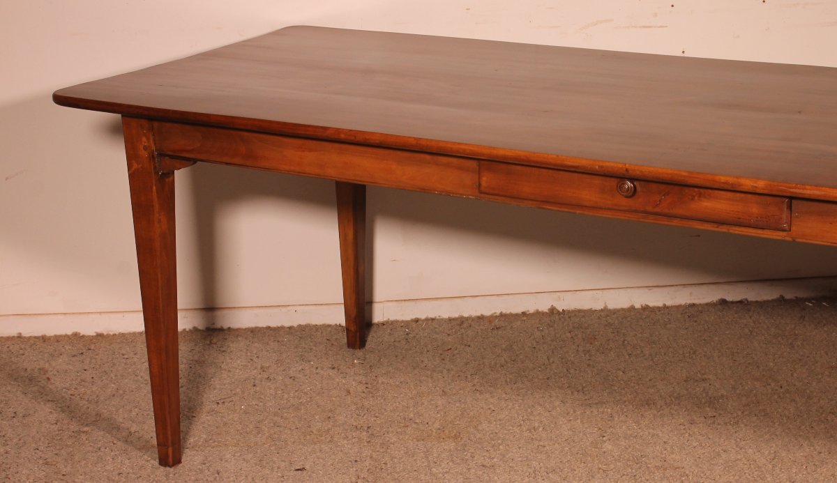 Table De Réfectoire Du 19° Siècle En Cerisier d'une longueur de 2m52-photo-2