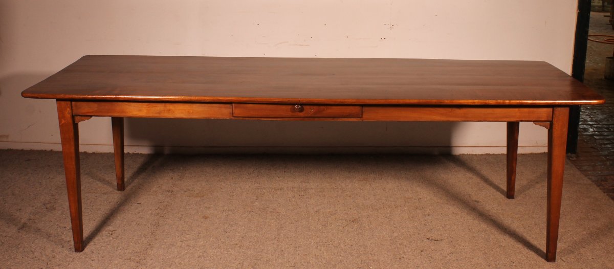 Table De Réfectoire Du 19° Siècle En Cerisier d'une longueur de 2m52-photo-4