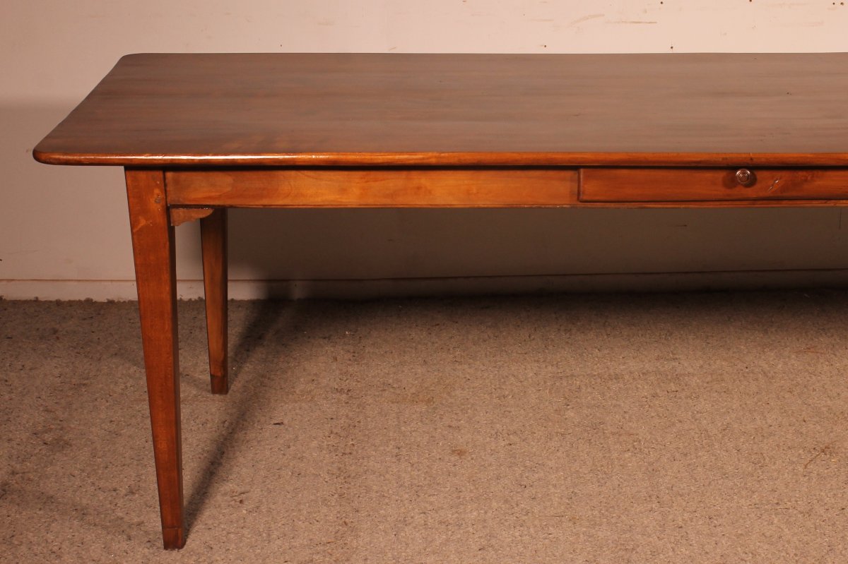 Table De Réfectoire Du 19° Siècle En Cerisier d'une longueur de 2m52-photo-1