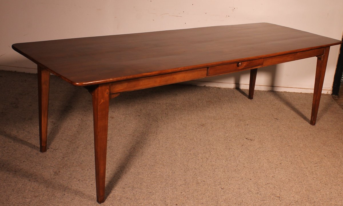 Table De Réfectoire Du 19° Siècle En Cerisier d'une longueur de 2m52-photo-3