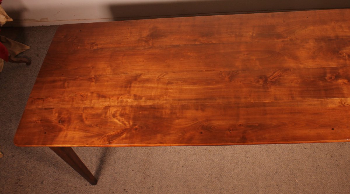 Table De Réfectoire Du 19° Siècle En Cerisier d'une longueur de 2m52-photo-6