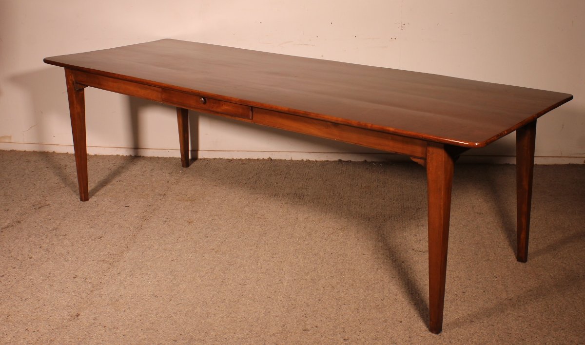 Table De Réfectoire Du 19° Siècle En Cerisier d'une longueur de 2m52