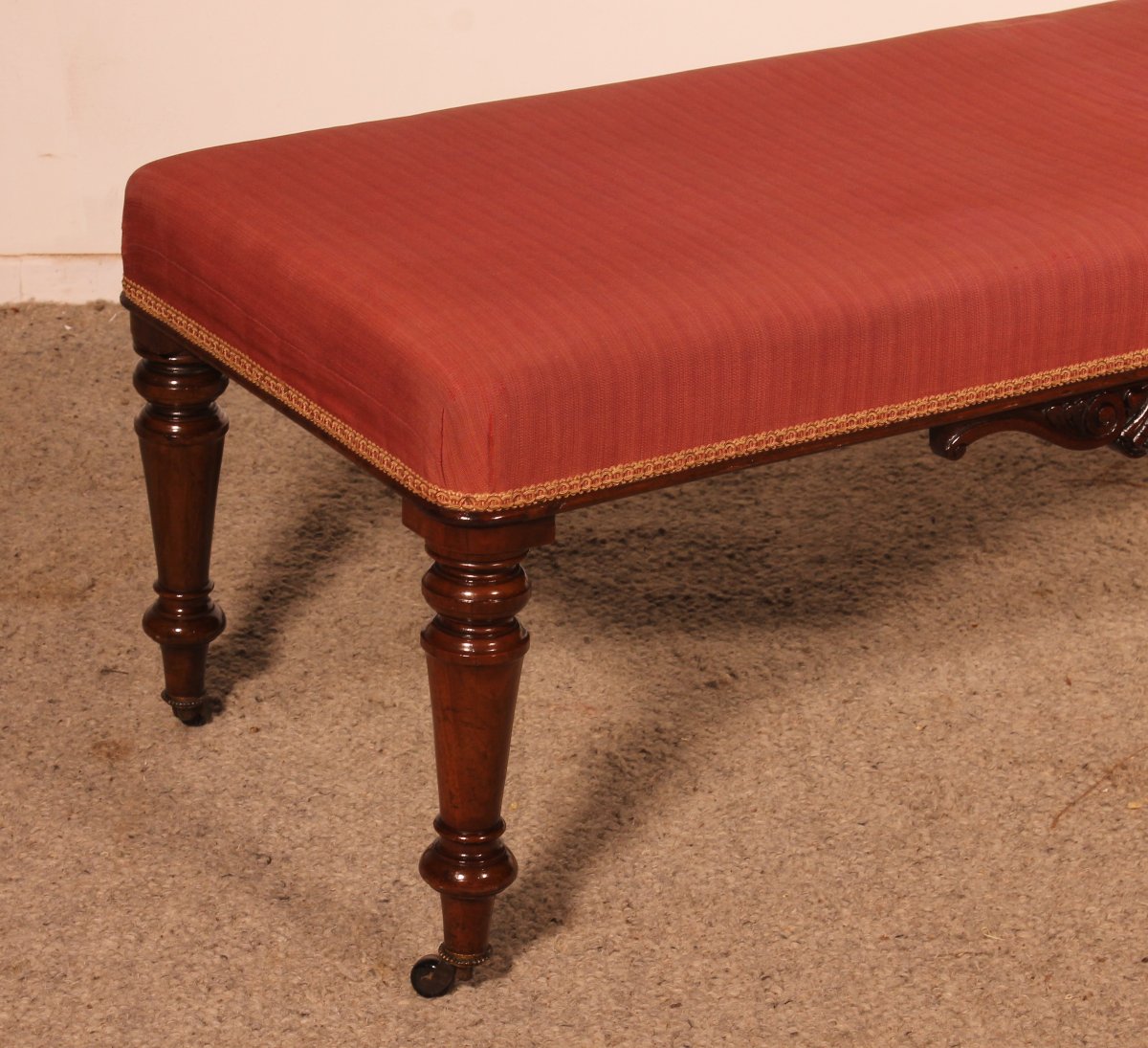 19th-century Mahogany Bench - England-photo-2
