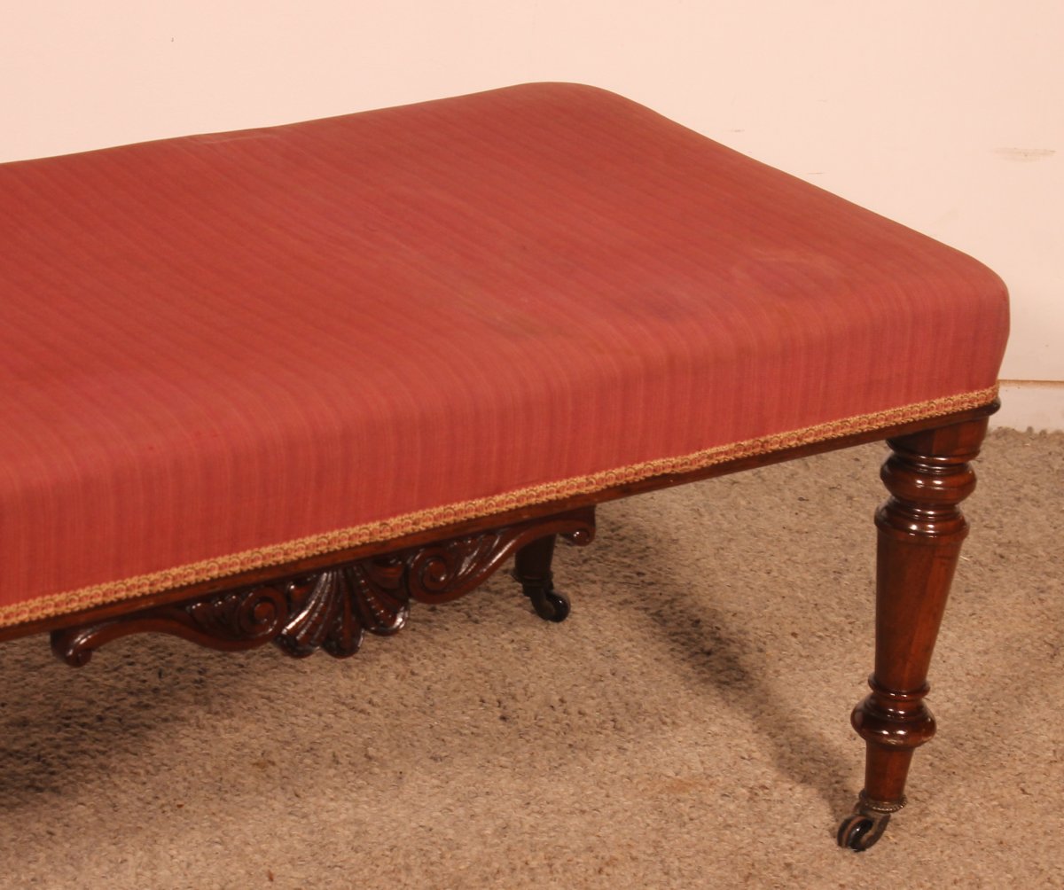 19th-century Mahogany Bench - England-photo-3