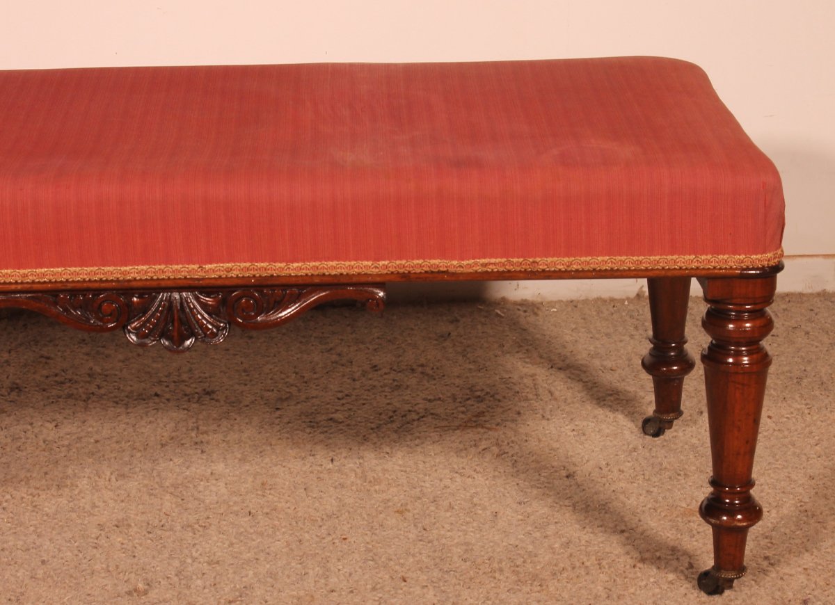 19th-century Mahogany Bench - England-photo-7