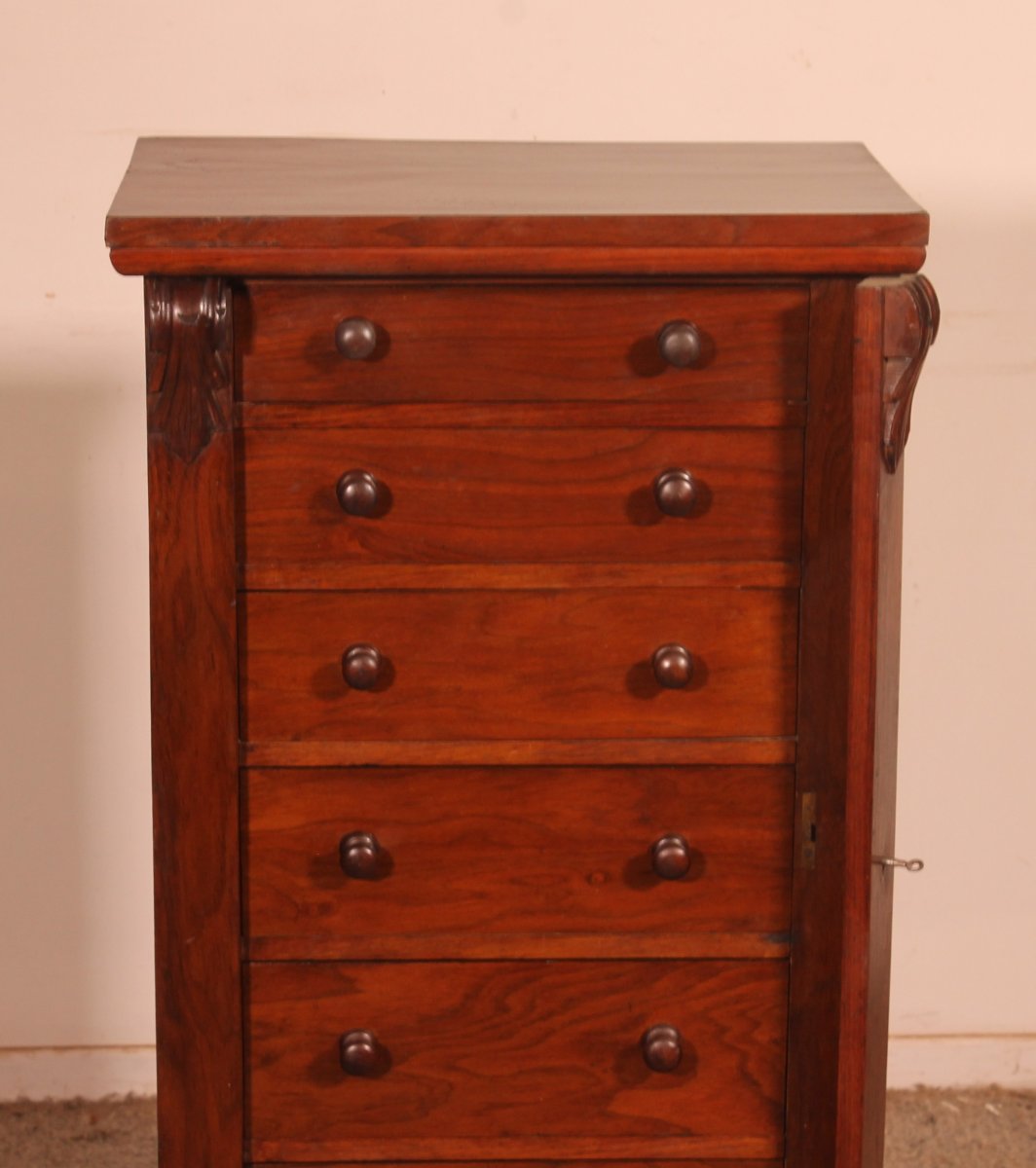 commode wellington en noyer du 19° siècle-photo-4