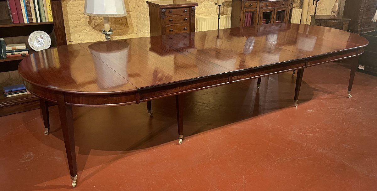 Extendable Dining Table  Directoire Period, Circa 1800, 3.60 Meters Long-photo-6