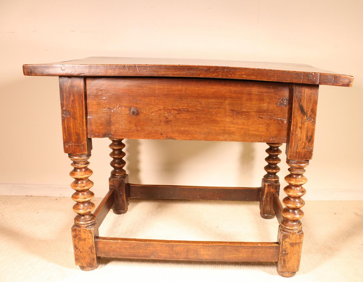 Table Espagnol En Noyer Circa 1600-photo-4