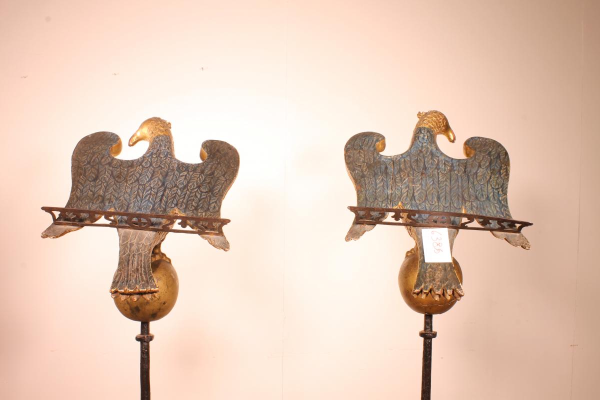 Pair Of Eagles 16th Century Italy In Form Lectern-photo-2