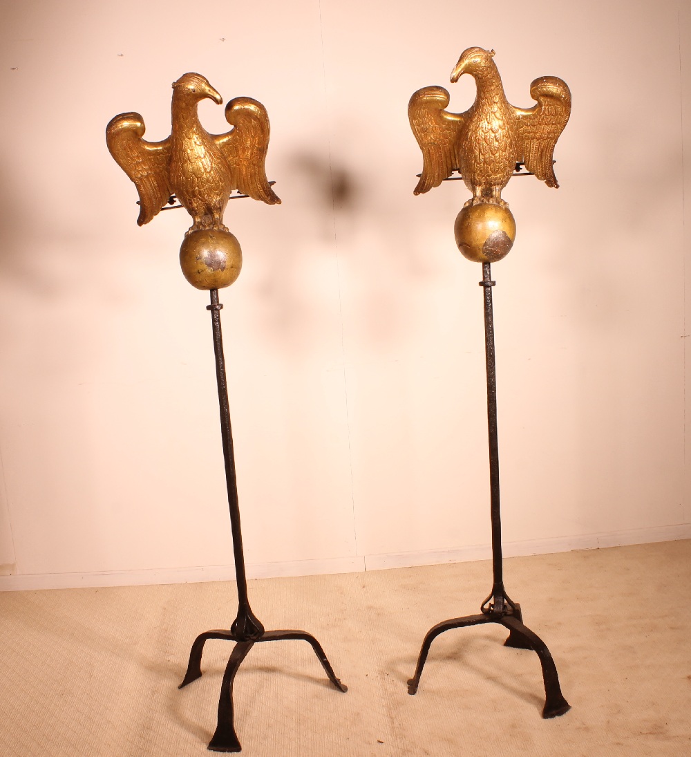 Pair Of Eagles 16th Century Italy In Form Lectern-photo-5