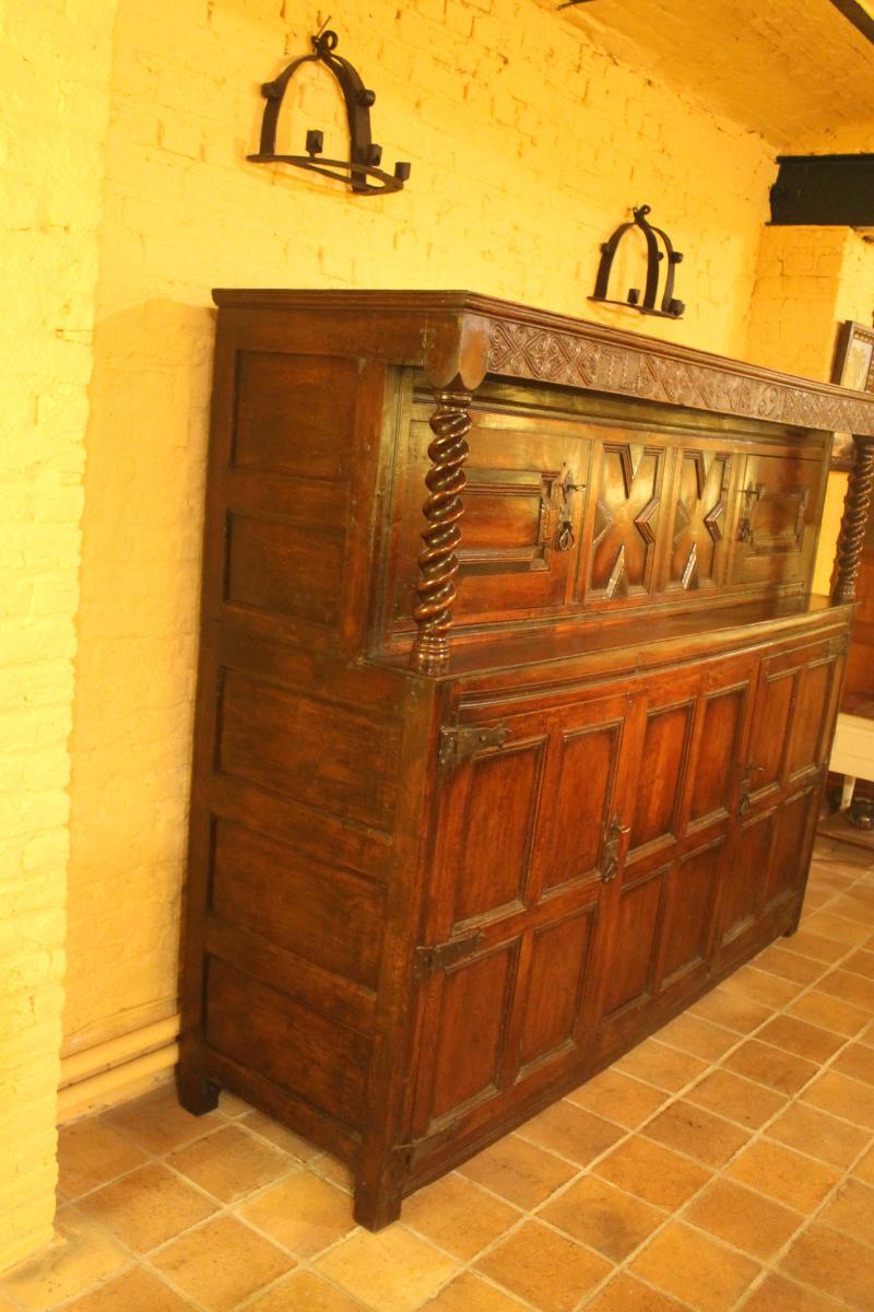 English Sideboard Period James II 17 ° Century In Oak-photo-3