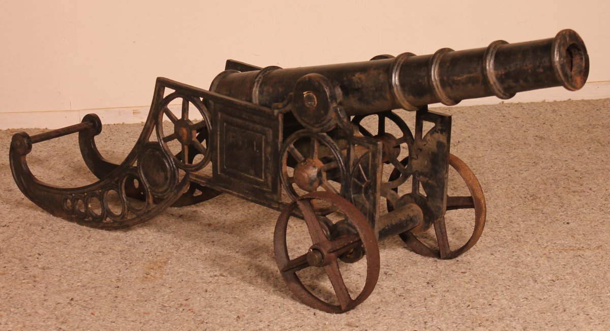 Decorative Cast Iron Cannon From England