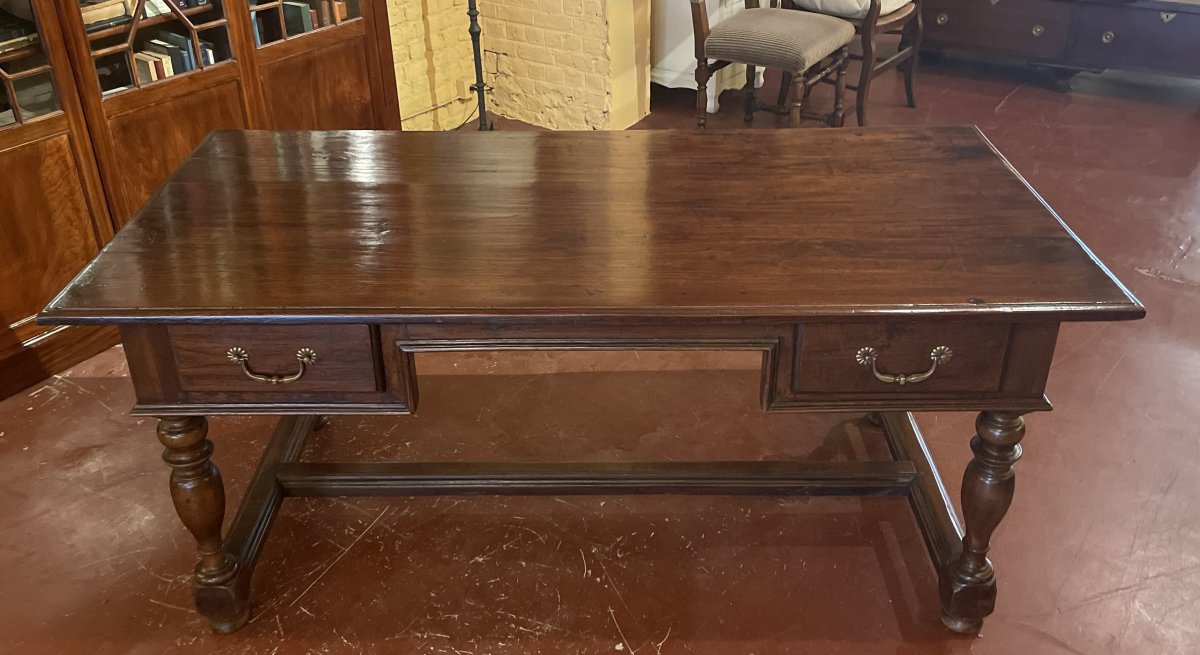 A Writing Desk With Turned Legs - Netherlands-19th Century-photo-2