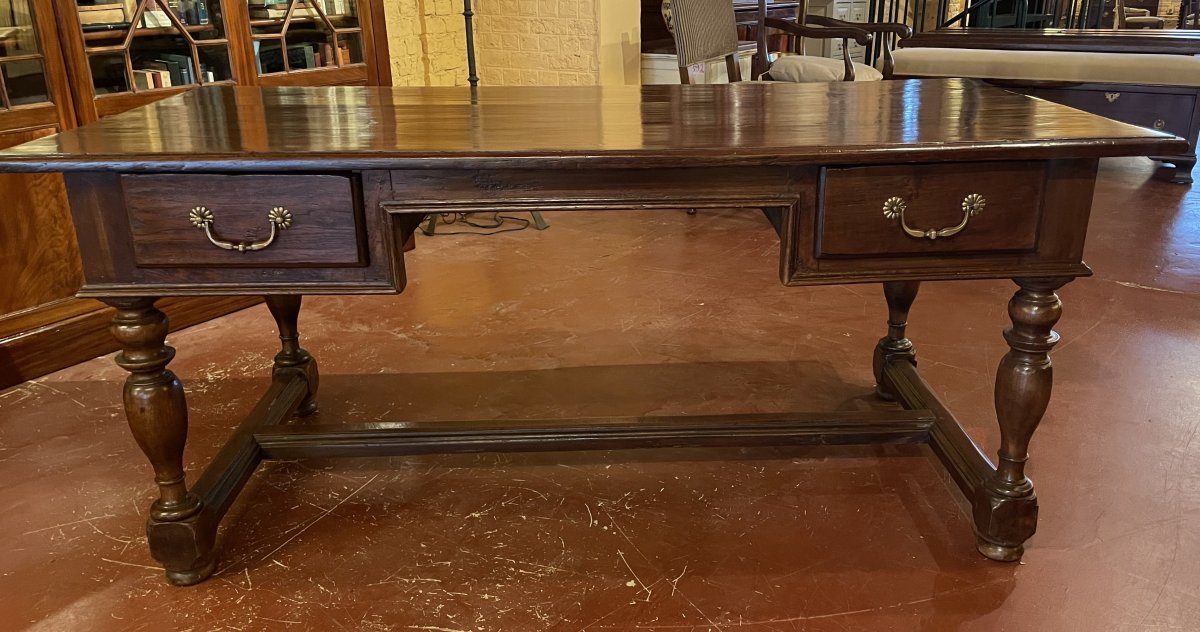 A Writing Desk With Turned Legs - Netherlands-19th Century-photo-2