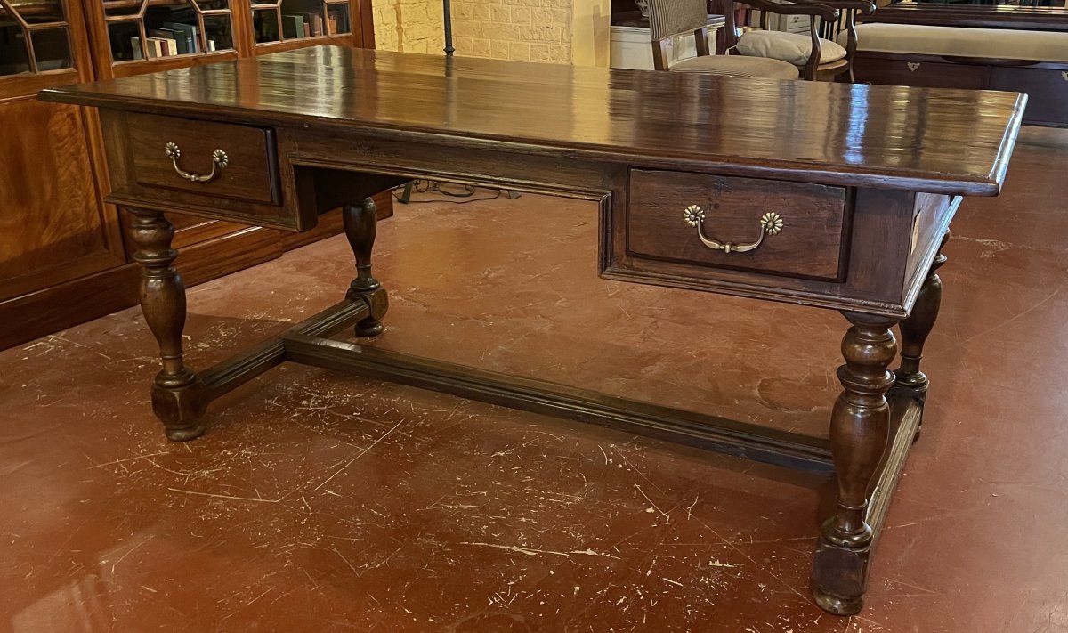 A Writing Desk With Turned Legs - Netherlands-19th Century-photo-3