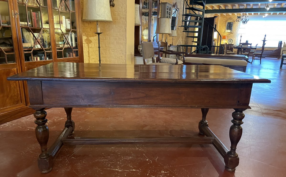 A Writing Desk With Turned Legs - Netherlands-19th Century-photo-5