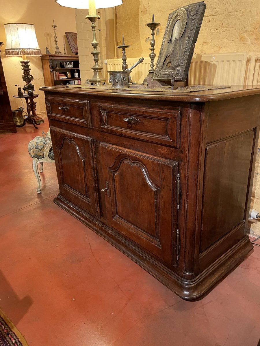 Louis XIV Buffet In Walnut -18th Century-photo-3