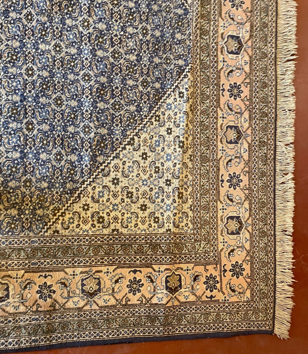 Tapis Persan 3m37-2m34 à Décor Bleu-photo-4