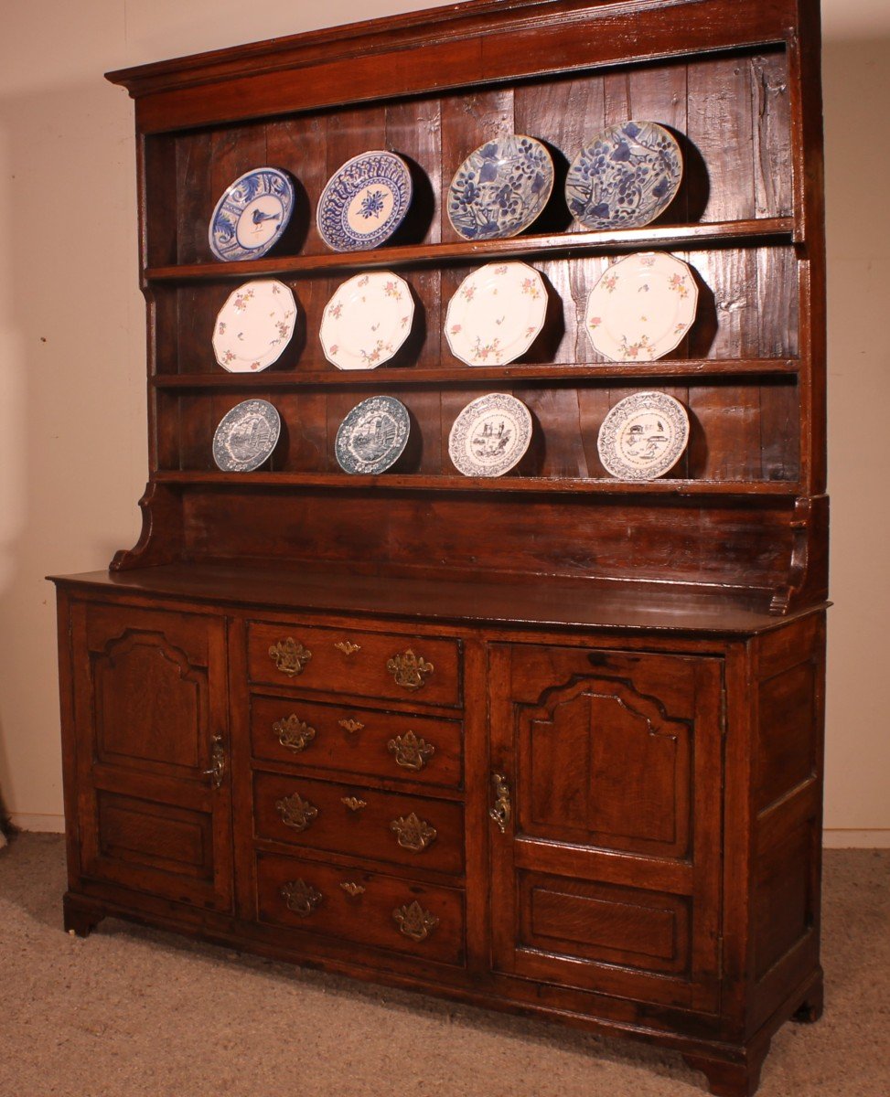 English Oak  Dresser And Rack  Early 18th Century -photo-2