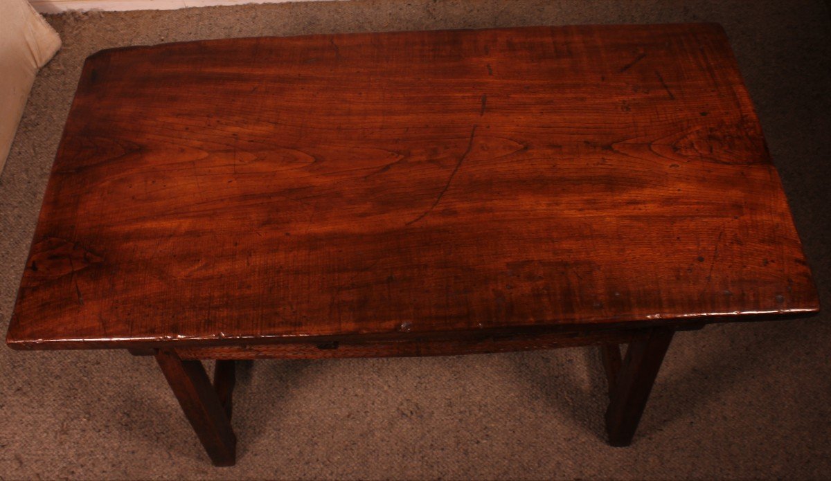 17th Century Spanish Table With Three Drawers In Chestnut-photo-5