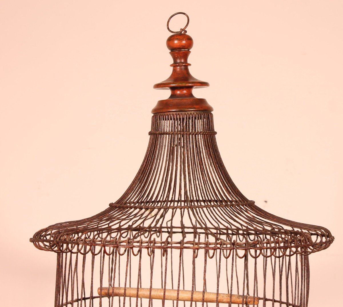 Bird Cage On Stand With Chinese Decor -19 ° Century-photo-5