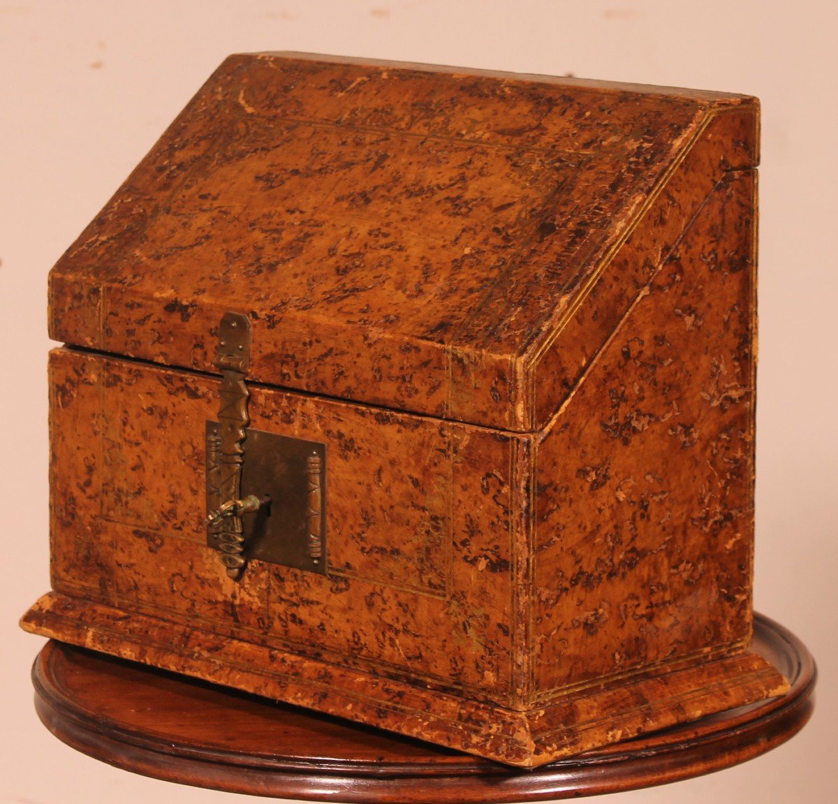 Letter Rack Or Stationery Rack In Leather From The 19th Century-france-photo-1