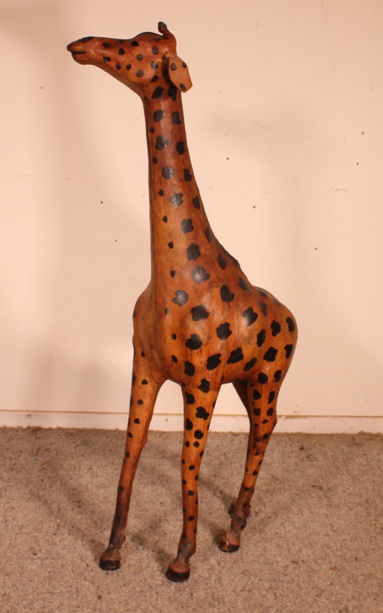 Girafe En Cuir 20° Siècle-angleterre-photo-3