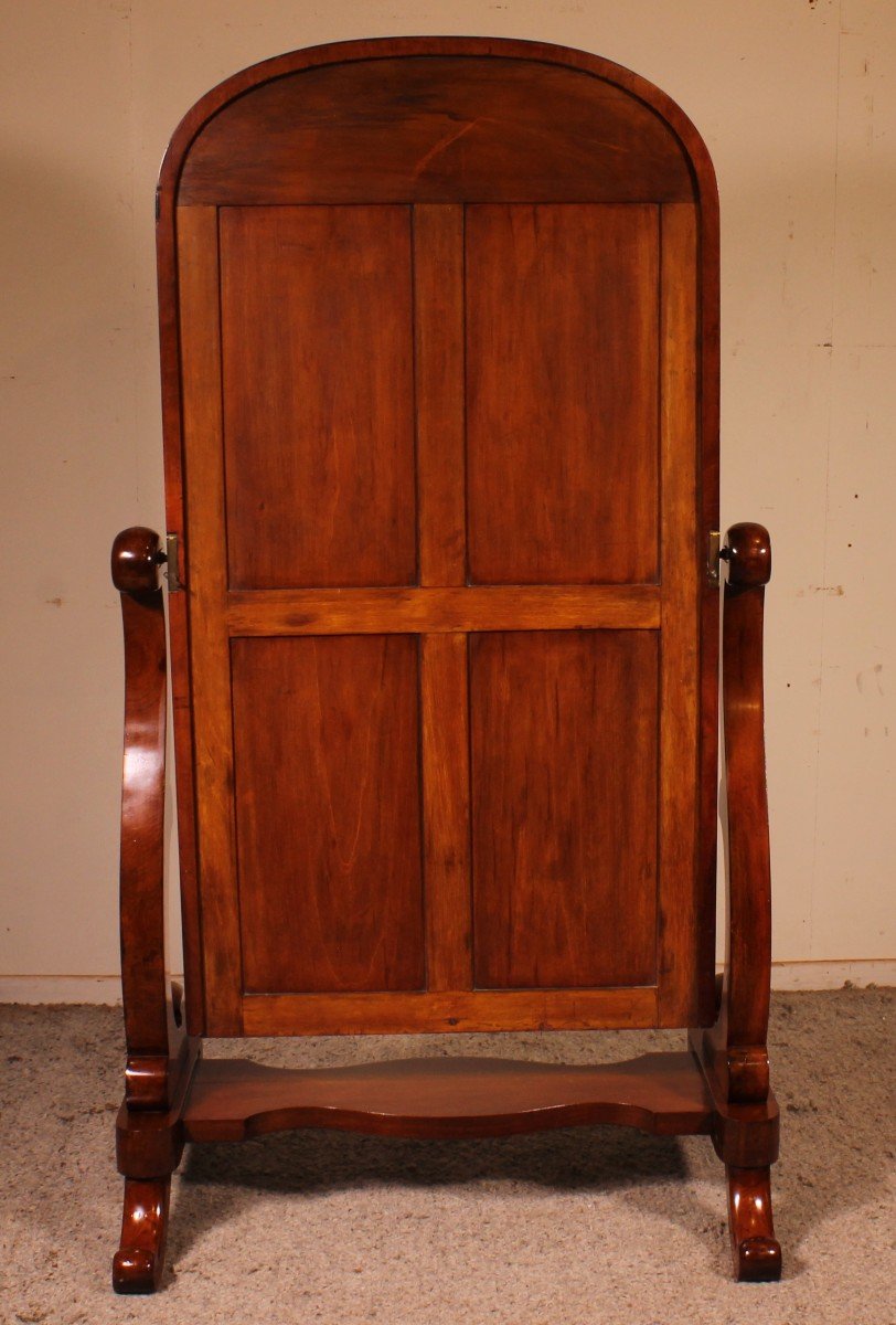 Cheval Mirror In Mahogany-19 ° Century-photo-3