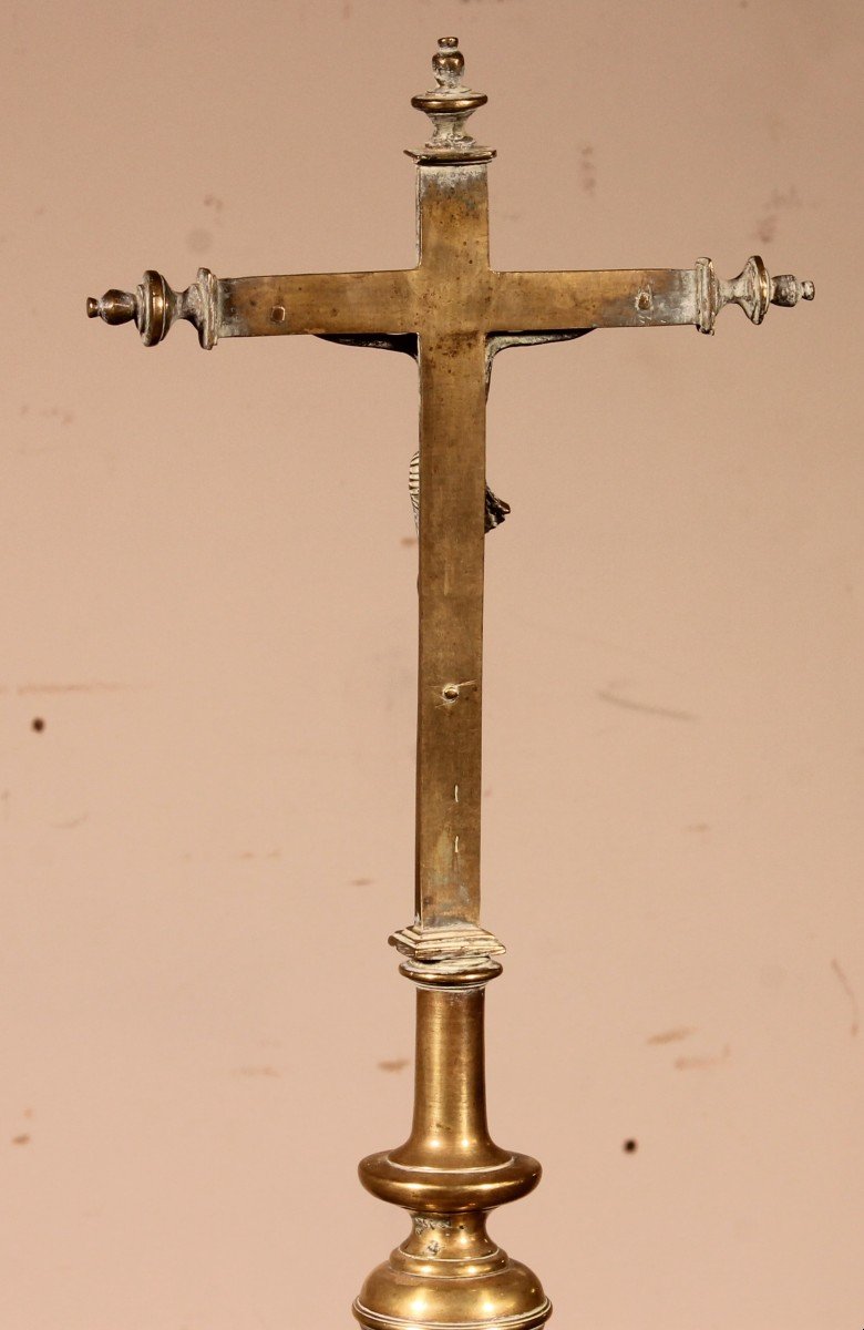 Crucific En Bronze 17° Siècle-espagne-photo-4