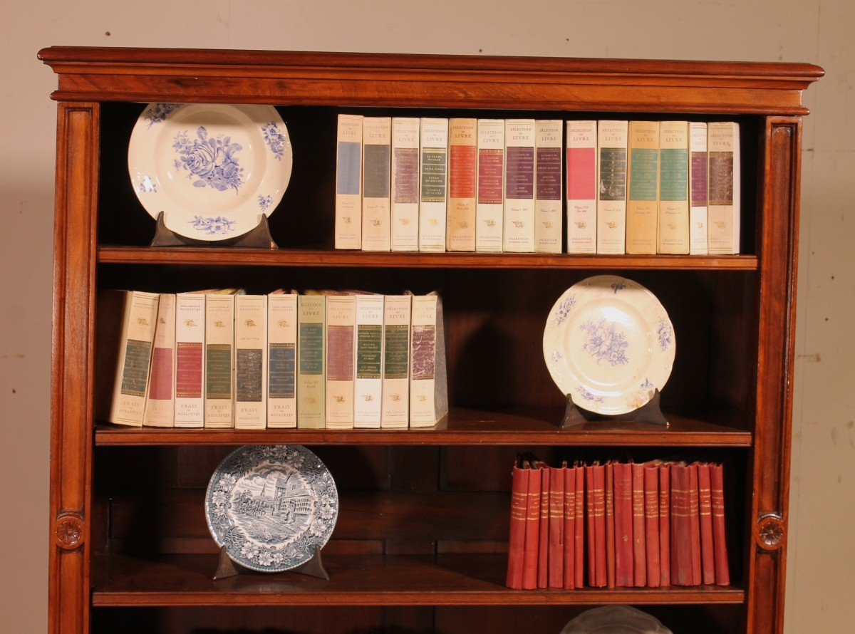 Open Bookcase In Walnut 19 ° Century-england-photo-3