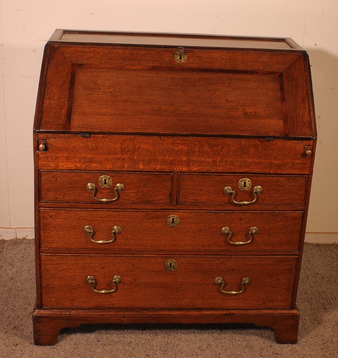 18th Century Oak Secretary From England-photo-2