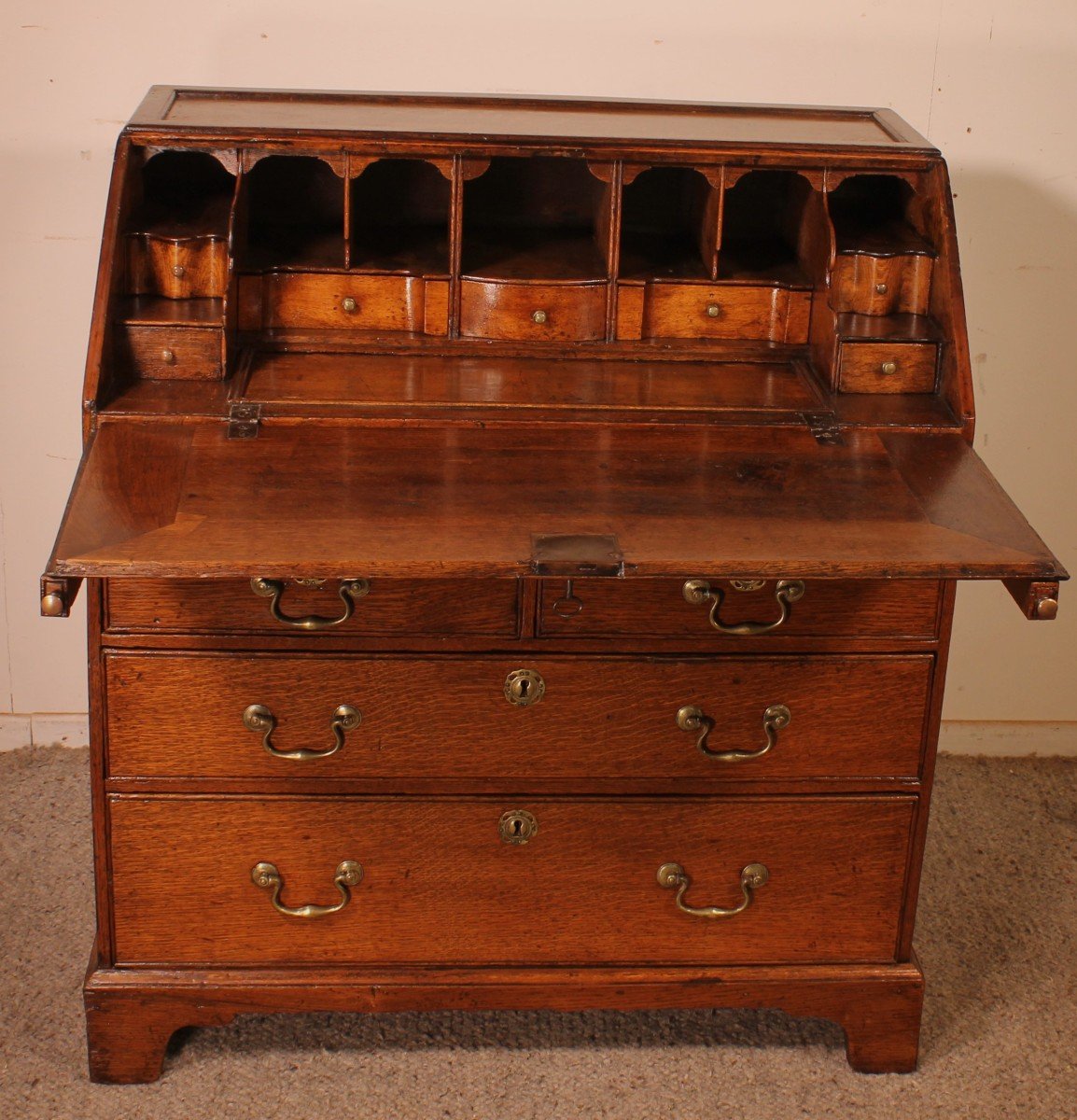 18th Century Oak Secretary From England