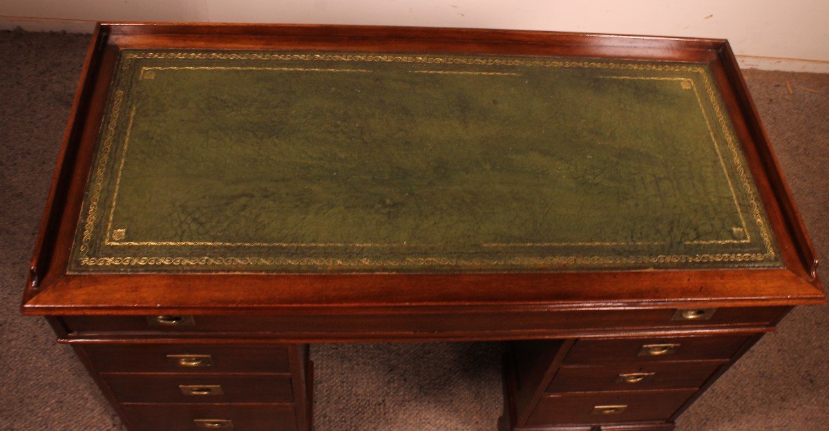 Campaign Desk In Mahogany-19 ° Century-photo-7