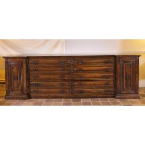 Italian Renaissance Sacristy Buffet / Credenza In Walnut